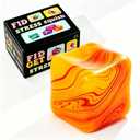 1 Pack Fidget Toys Squishy Stress Cube, Stress Balls for Kids Adults Squishies Stress Relief, Ice Sugar Sensory Toys for Kids with Autism, Fidgets for Classroom Prize Toys(Orange,1 Pack)