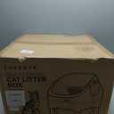 Thereye Self Cleaning Cat Litter Box, Open-Top Automatic Litter Box with APP Control, Safety Sensor and 10L Large Waste Bin, Smart Kitty Litter Boxes with Trash Bags and Mat for Multiple Cats (Grey)