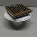 Delta Faucet 4 Inch Tile-In Square Shower Floor Drain Gold, Shower Drain Kit, Square Shower Drain, Chrome Shower Drain, Shower Floor Drain, Champagne Gold DT062412-CZ