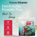 PowderVitamin Electrolytes Powder Plus (50 Servings) Black Tea Ginseng Electrolyte Powder Keto, Sugar Free, Pink Himalayan Salt,1000mg Potassium,120mg Calcium,120mg Magnesium, Hydration Powder