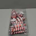 14Pcs Christmas Lollipop Candy Cane Ornaments, Hanging Candy Cane Christmas Tree Crafts 6.5Inch Red White Fake Candy Pendant for Xmas Tree Decor New Year Home Party Supplies