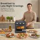 VAL CUCINA 6-in-1 Air Fryer Toaster Oven Combo, Compact 12.7 QT Small Countertop Convection Oven, Fits 9" Pizza & 4 Toast, Hexagon Hybrid Heating, Enamel Baking Pan