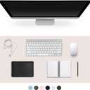 Leather Desk Pad Protector,Non-Slip Desk Pad,on-Slip PU Leather Large Mouse Pad,Easy Clean Desk Protecor Mat,Writing Pad for Office Work/Home/Decor(Off White, 23.6" x 13.7")