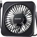 Gaiatop USB Desk Fan, 5 Inch Small Portable Table Desktop Fans with Strong Wind Ultra Quiet 3 Speeds and 180° Tilt Folding, Mini Personal Cooling Essentials For Office Home Bedroom Dorm Kitchen Black