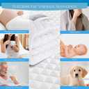 GRT Waterproof Sofa Bed Mattress Pad - 100% Waterproof Queen Sleeper Sofa Mattress Protector Quilted, Machine Washable Breathable Noiseless Sofa Mattress Topper Cover, Queen 60x72, White