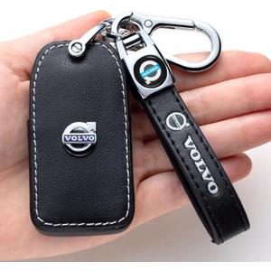 Car Key Fob Case,for Caps Compatible with Volvo S60 S80 V60 V70 XC60 XC70 Series Key Fob Case Cover Accessories Key Fob Shell Key Fob Covers for Car Keychains,(6 Button) Black