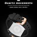 OLEVS Watches for Men Casual Luxury Large Face Multifunctional Chronograph Men's Watches Durable Silicone/Nylon Strap 3ATM Waterproof Men Watch Date Moon Phase Analog Quartz Watch Reloj para Hombre (G2942-black-all black)