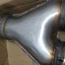 T409 Stainless Steel Y Pipe 2.75'' Inch ID Single to 2.75'' Inch ID Dual Stamped Exhaust Adapter Connector, Overall Length: Approx. 10", Universal