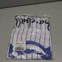 Womens Striped Baseball Shirt 3/4 Sleeve Raglan Crewneck Patchwork Ladies Baseball Mom Tops Blue XL (XL)