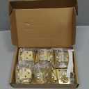 Ravinte 20 Packs (10 Pairs) 3/8" Inset Gold Cabinet Hinge,Self Closing Hinges for Kitchen/Bathroom/Furniture Cabinets & Doors,Decorative Cabinet Hardware Kitchen Cabinet Hinge with Door Bumper