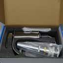 RUACQ Waterfall Bathroom Faucet,Single Handle Bathroom Sink Faucets for 1 or 3 Hole, Stainless Steel Washbasin Mixer Tap with Deck,Pop-up Drain and Supply Hoses (Chrome)