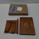 Altar Table with Drawer and Tarot Card Holder, Wooden Small Altar Table for Spiritual Meditation Buddhist Moon Phases Engraved Wiccan Witchy Decor, 12" x 8"(Life Tree)