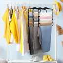 Closet Organizers and Storage,3 Pack Organization and Storage Pants-Hangers-Space-Saving,Velvet Hanger for Dorm Room for College Students Girls Boys Guys Hanging Jean Scarf (Large, Black)