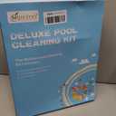 Sepetrel Deluxe Swimming Pool Cleaning Kit Including Half-Deep Fine Mesh Pool Leaf Skimmer Net,12" Round Pool Brush Head & 70.5" Pole, for Above Ground Pools,Ponds,Spas,Hot Tubs