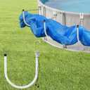 Pool Solar Cover Holder for Above Ground Pool 5 PCS, Easy to Use & All-in-One Solar Cover Holder, No Drilling Required, Keep Solar Blankets Off The Ground Solar Cover Storage Hooks, 21.6" X 18.5"