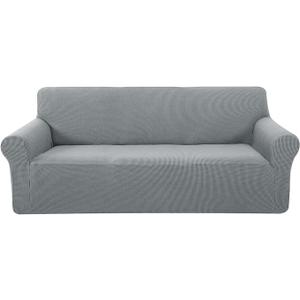 U-NICE HOME Stretch Couch Cover Sofa Cover Sofa Slipcover Furniture Protector for 4 Cushion Couch Sofa Pet Friendly(Oversized Sofa, Grey) XL
