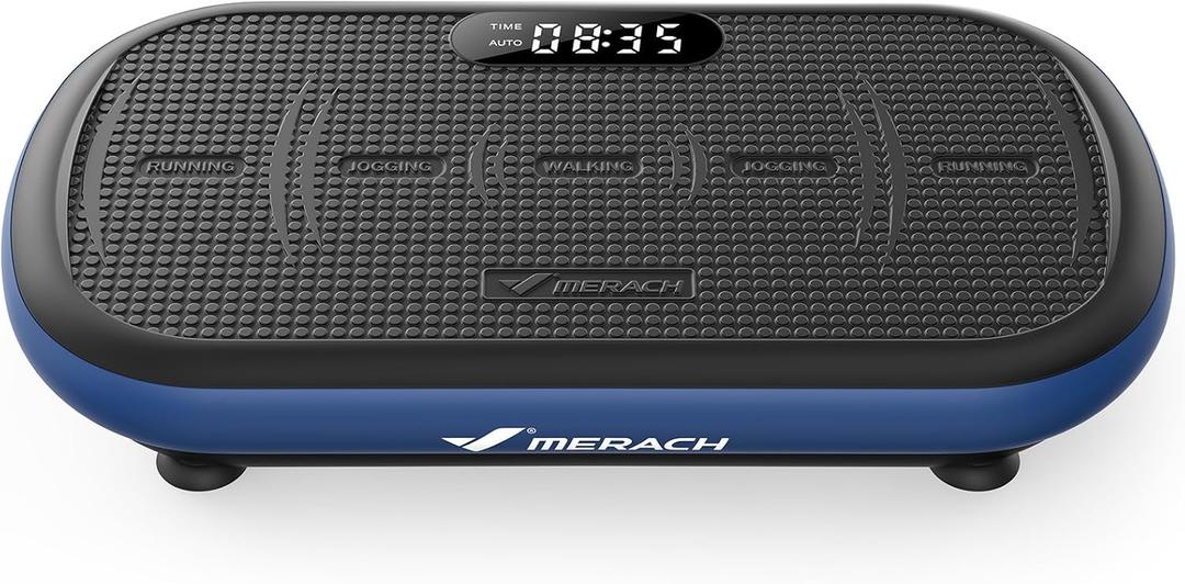 MERACH Vibration Plate Exercise Machine, Vibration Plate 440 Lbs Capacity, Bluetooth and Silicone Pedal, Stimulate Deep Fat, Vibration Plate for Lymphatic Drainage, Vibrating for Weight Loss