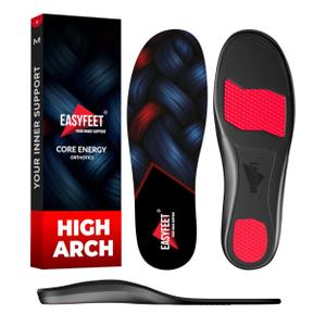 Arch Support Insoles for Men Women - High Arch Shoe Inserts for Standing All Day - Plantar Fasciitis Relief Orthotic Insole for Flat Feet - Work Running Hiking, Medium 