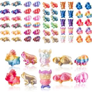 150 PCS 3D Printed Animal Figurines Set, Articulated Animal Figurines,Fidget Toys, Surprise 3D Printed Animals Cute Animal Toys for Home, Office, DecorSchool Gifts
