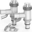 [ Patented ] POOLHACKER Plunger Valve Plus with Pool Hose Adapter and Pool Pipe Holder, Pool Replacement Parts Accessories for above Ground Pool (2 Pcs)