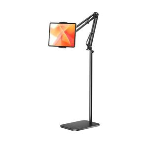 Tablet Floor Stand with 4.5LB Heavy Metal Base,Overhead Bed Phone Stand Angle Height Adjustable Holder, Universal Phone Mount for iPad iPhone Pro Air Mini, Samsung Tab, Kindle, E-Readers...