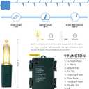 2 Pack Christmas String Lights with Built-in Timer - Total 100 LED 36ft Fairy Battery String Lights - Mini Lighting for Garden Festival Living room Xmas Tree Christmas Decorations - Warm White (Yellow)