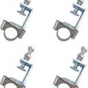 4Pcs I Beam Cable Clamp for Pipe, Galvanized Steel Conduit Hanger with Beam Clamp Conduit Cable Hanger Ring Fit for 1-1/4"(32mm)