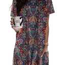 KISSMODA 2026 Tunic Dress Short Sleeve Summer Hoodies for Women Casual Long Tunics with Pockets for Leggings Thin Sweatshirt Dress XL (XL)