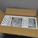 Slim Storage Cart 4 Tier Laundry Cart with Wheels, Narrow Metal Kitchen Rolling Carts Bathroom Organizers Storage Shelf with Wood Rack and Handle for Small Space (White)