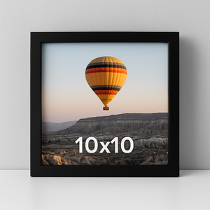 10x10 Inch Black Photo Frame – Square Wall or Tabletop Display – Modern Style