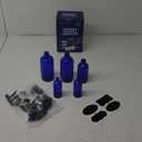 Youngever 5 Pack Empty Cobalt Blue Glass Spray Bottles Refillable Containers, 16 oz 8 oz 4 oz Spray Bottles for Essential Oils, Cleaning Products, Durable Black Trigger Sprayer Fine Mist and Stream