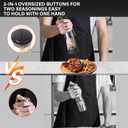 MOVNO 2 in 1 Electric Salt and Pepper Grinder Set (Battery Powered), Automatic Salt and Pepper Grinder, One-Handed Operation, Adjustable Ceramic Grinder with LED Light