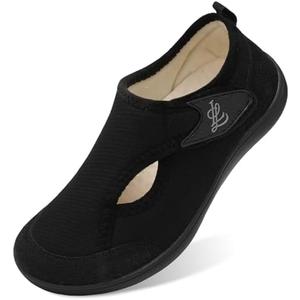 LeIsfIt Womens Slippers Wide Diabetic Shoes Adjustable Arthritis Edema House Shoes Indoor Outdoor Slippers, 37