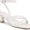 Juliet Holy Womens Strappy Sandals Kitten Heel Open Toe Slingback Ankle Strap Wedding Party Summer Heeled Sandals, 8