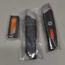 INTERNET'S BEST Premium Utility Knife Set | Retractable Box Cutter with Rubber Handle | Heavy-Duty Cutting for Cardboard, Carpet, Plastic | Retractable Blade | Includes 2 Razor Knives & Extra Blades
