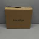 MyGift Black Metal and Caramel Brown Leatherette Magazine Rack  Tabletop or Floor Standing Sling Basket for Magazines, Newspapers, and Books