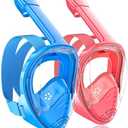 Amazon.com : QingSong Kids Snorkel Mask Full Face, Snorkeling Set with Camera Mount, 180 Degree Panoramic View Snorkeling Gear Anti-Fog Anti-Leak : Sports & Outdoors