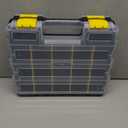 Hardware Organizer Box 34 Compartments Small Parts Organizer with Removable Dividers Durable Plastic Double Side Tools Box Screw Organizer For Nuts, Bolts, Screws, Nails, Small Hardware (Yellow)