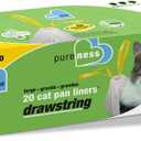 Van Ness Pets Drawstring Cat Litter Box Liners, Unscented, Large Size, 36 x 18, 20 Count