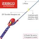 Zebco Youth Floating Spincast Reel and Fishing Rod Combo, Pre-Spooled with 6-Pound Cajun Line, 29"