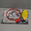 Mini Basketball Hoop Set for Kids Adults, Indoor Play Wall Mount Basketball Hoop for Door with 4 Small Replacement Toddler Basketballs, ABS Backboard Metal Rim Goal Sport Gifts for Pool Game Fun