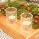 30 Pcs Votive Candle Holders, 2x2.5in Clear Glass Tea Light Candle Holder for Home, Votives for Fall Wedding Decor, Party, Christmas Decor & Gifts