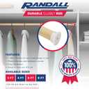 Closet Pole with Wood Construction and Plastic Brackets, 1 3/8" Thick, Natural Finish (4 FT LONG)
