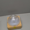 Glass Dome Essential Oil Diffuser with Glass Reservoir & Wood Base-No Plastic, 200ml Ultrasonic Diffuser for Aromatherapy with Timer 7 Color Light Auto-Off for Home Office Yoga Pilates