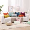 decorUhome Summer Couch Throw Pillow Covers 12x20 Set of 2, Decorative Soft Velvet Modern Cozy Chenille Lumbar Pillow Cases with Elegant Design for Sofa Bed Living Room Home Decor, Blush Pink