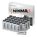 NINMAX® CR123A 3V Lithium Battery 24 Pack, No.1 1700mAh 3 Volt High Power 123A Lithium Batteries for High-Intensity Flashlights, Home Safety and Security, and More