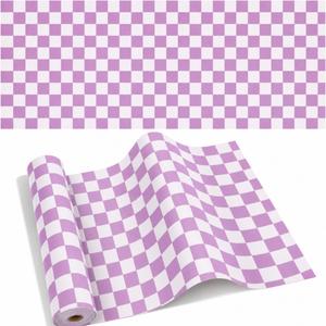 24in x 60ft Fabric Gingham Bulletin Board Paper Roll, Purple