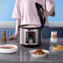 COMFEE' Rice Cooker, Slow Cooker, Steamer, Stewpot, Saut All in One (12 Digital Cooking Programs) Multi Cooker (5.2Qt ) Large Capacity. 24 Hours Preset & Instant Keep Warm, Black/Silver (MB-M25)