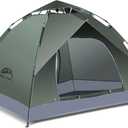 Happy Travel 1/2/3/4 Person Camping Tent, Instant Easy Pop Up Tents for Camping,Automatic Waterproof Family Camping Tent, Easy Set Up Tent,Portable Windproof Dome Tent for Camping Hiking & Traveling