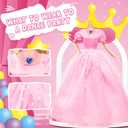 Ecore Fun 99 Pcs Doll Clothes Outfits and Accessories- 5 Princess/ Wedding Gowns 12 Fashion Dresses 2 Leisure Outfits 2 Bikini Swimsuits 10 Shoes and 57 Accessories for 11.5 inch Dolls,Girl Gift